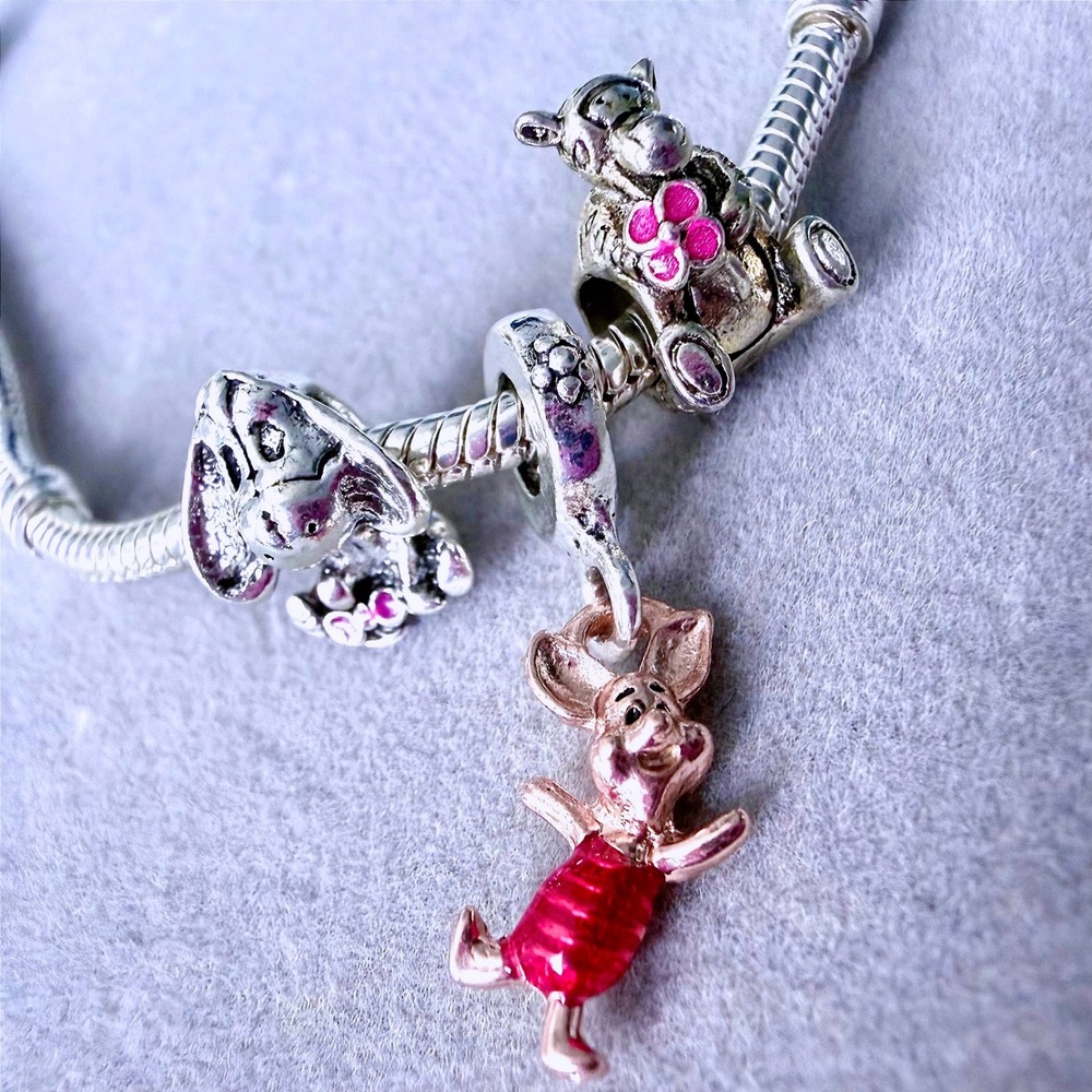 Winnie the Pooh Eeyore Piglet Tigger European BUNDLE Charms fits PANDORA